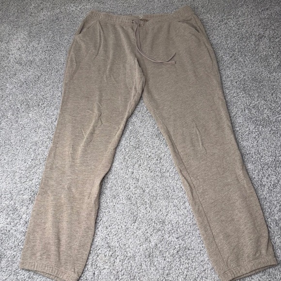 New York & Company Pants - New York & Company WomensTan FleeceJoggers Size LLounge Pants Drawstring Pockets